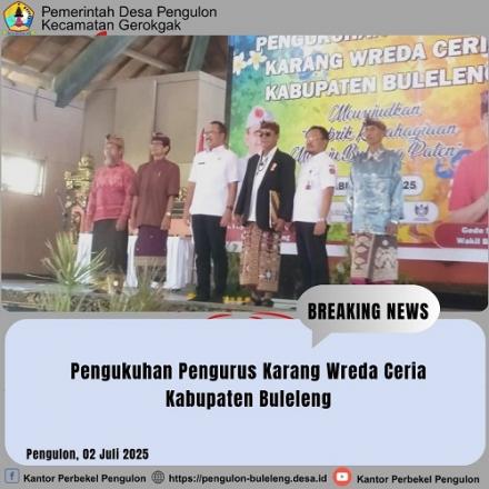 Pengukuhan Pengurus Karang Wreda Ceria Kabupaten Buleleng